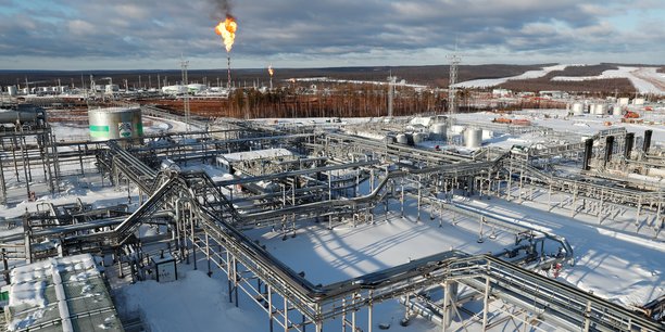 Photo d'illustration: le champ pétrolifère de Yarakta, exploité par la compagnie russe Irkoutsk Oil Company (INK), est situé en Sibérie à plus de 1.000 km au nord d'Irkoutsk, le 10 mars 2019.