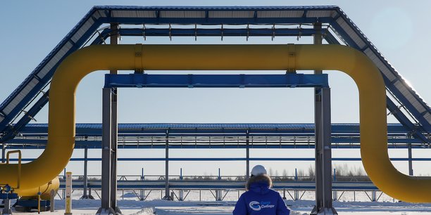 Vue d'une partie du gazoduc Power Of Siberia de Gazprom à la station de compression Atamanskaya, près de la ville de Svobodny. Ce gazoduc dessert la région chinoise de Heilongjiang, au nord-est du pays.