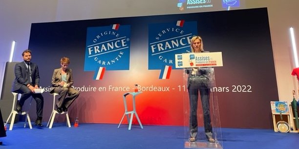 Agnès Pannier-Runacher, ministre déléguée à l’Industrie, pour représenter Emmanuel Macron, le 11 mars 2022 au salon Made in France, à Bordeaux.