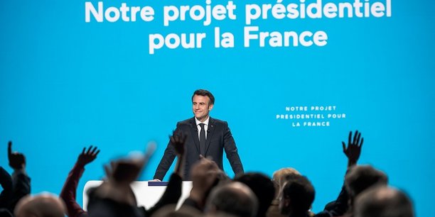 Le candidat Emmanuel Macron lors de la présentation de son programme à Aubervilliers la semaine dernière.