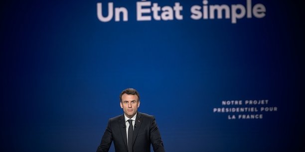 Le candidat Macron lors de la présentation de son programme à Aubervilliers jeudi dernier.