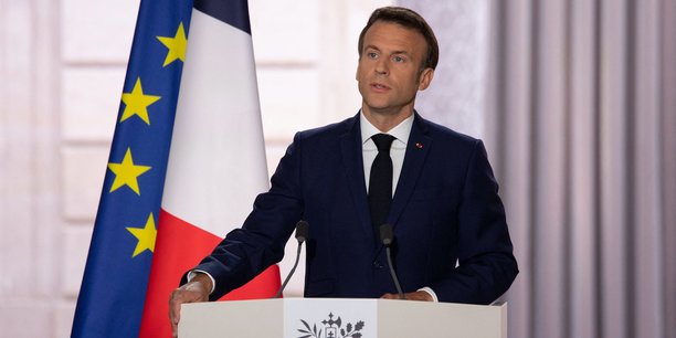 Le président Emmanuel Macron lors de la cérémonie d'investiture.