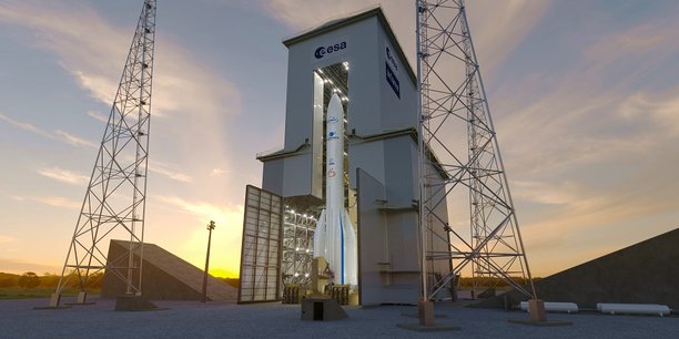 La technologie développée par SkyReal avec ArianeGroup permet de visualiser en réalité virtuelle à l'échelle un l'ensemble du lanceur Ariane 6 et du pas de tir mobile de Kourou, en Guyane.