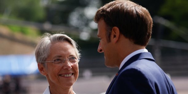 Elisabeth Borne et Emmanuel Macron.