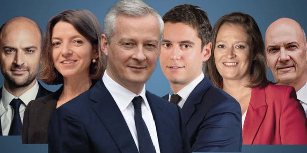 Jean-Noël Barrot, Laurence Boone, Bruno Le Maire, Olivia Gregoire, Rolland Lescure