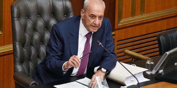Le president du parlement libanais, nabih berri, lors d'une session parlementaire a beyrouth[reuters.com]