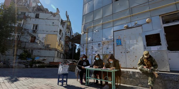 Photo d'archives de marioupol lors du referendum sur le rattachement de la republique populaire autoproclamee de donetsk a la russie[reuters.com]