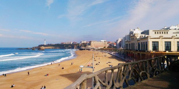 Vue de la plage de Biarritz