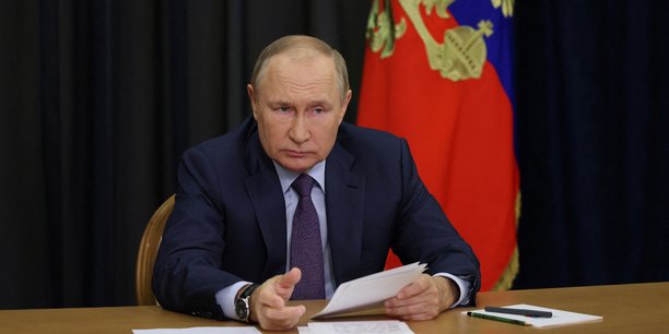 Le president russe vladimir poutine lors d'une reunion sur les questions agricoles par liaison video a sotchi, en russie[reuters.com]