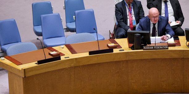 L'ambassadeur russe a l'onu, vassili nebenzia, prend la parole lors d'une reunion des membres du conseil de securite des nations unies a new york[reuters.com]