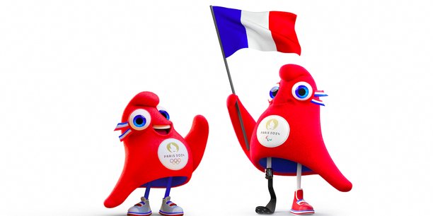 Les mascottes « Phryges », inspirées du bonnet révolutionnaire phrygien, pour les JO de Paris 2024.