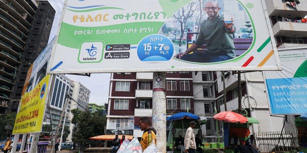 Une publicité pour Ethio Telecom, à Addis Abeba.