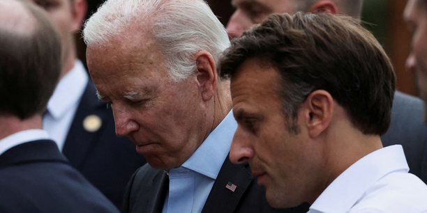 Le president americain joe biden et le president francais emmanuel macron lors du sommet du g7[reuters.com]