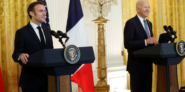 Le president francais emmanuel macron et le president americain joe biden tiennent une conference de presse conjointe a la maison blanche[reuters.com]