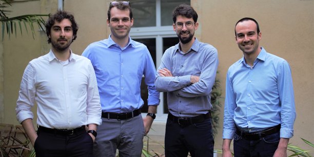 De gauche à droite, les quatre associés co-fondateurs, Matthieu Maures, Quentin Cassar, Jean-Baptiste Perraud et Yoann Cudonnec.