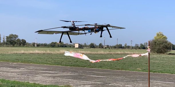 Tidav a déjà réussi à maintenir l'attitude d'un drone par 50 km/h de vent lors de tests menés au sud de Toulouse.