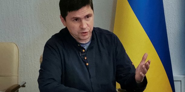Mikhailo popodoliak, conseiller du president ukrainien volodimir zelensky lors d'une interview avec reuters[reuters.com]