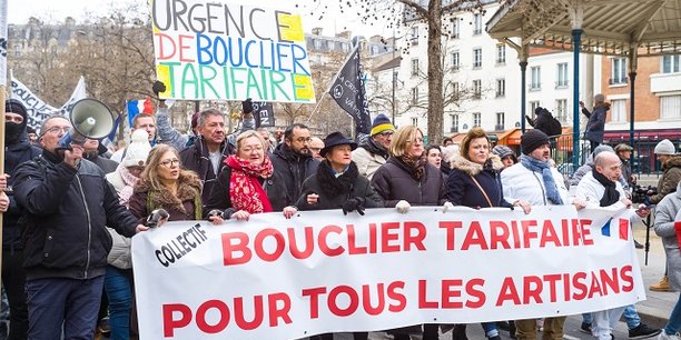 De nombreux artisans ont manifesté à la fin du mois de janvier pour protester contre l'envolée des prix de l'énergie.