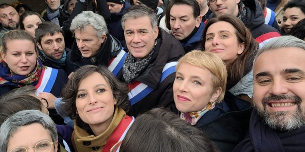 Les élus de la Nupes lors de la manifestation contre la réforme des retraites le 19 janvier dernier.