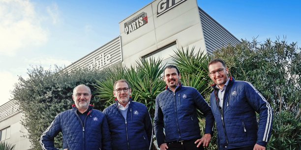 Les deux présidents du directoire de GT2i, Richard Thierry et Yves Maurel, aux côtés de Guillaume Galiana, directeur général, et Ludovic Martin, directeur associé.
