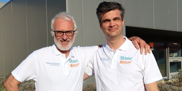 Yves Parlier à gauche, fondateur de Beyond the Sea, a accueilli Marc Thienpont, à droite, en tant que nouveau directeur général.