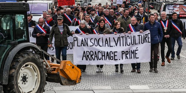 Manifestation des viticulteurs à Bordeaux le 6 décembre dernier.