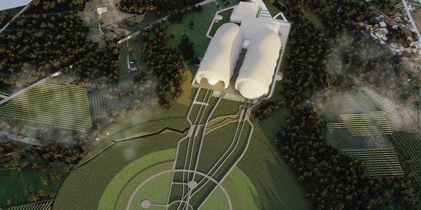 Deux entrepôts de 70 mètres de haut et une aire de vol doivent être construits sur un site forestier de 75 hectares, à 50 km au nord de Bordeaux