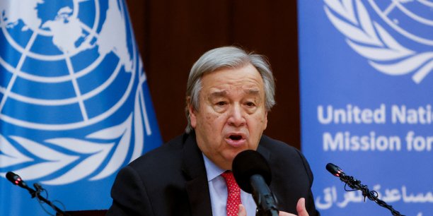 Le secrétaire général des Nations Unies, Antonio Guterres, s'adresse à la 78e session de l'Assemblée générale des Nations Unies à New York, aux États-Unis.