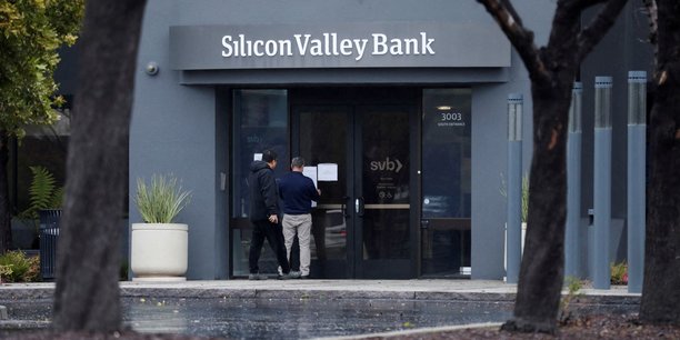 Une agence Silicon Valley Bank en Californie.