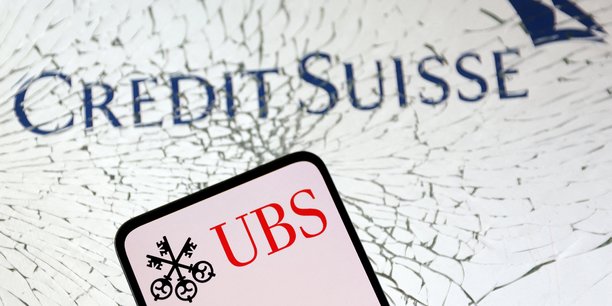 Illustration montre les logos ubs et credit suisse[reuters.com]