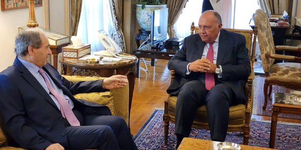 Le ministre des affaires etrangeres faical mekdad au caire[reuters.com]