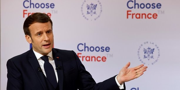 Emmanuel Macron, lors du sommet Choose France 2022.