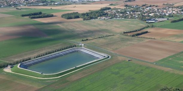 La retenue d'eau de Mauzé-sur-le-Mignon est pour l'instant la seule infrastructure de la Coop de l'eau mise en service.