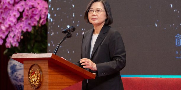 La presidente de taiwan, tsai ing-wen a taipei, a taiwan