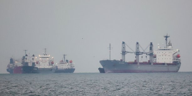 Photo de navires transportant des cereales dans le cadre de l'accord cerealier en mer noire de l'onu[reuters.com]