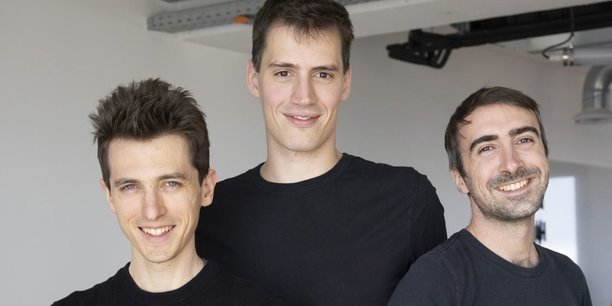 Les trois cofondateurs de Mistral AI.