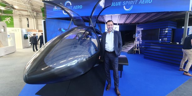 Blue Spirit Aero expose au salon du Bourget une version taille réelle de la cabine de son avion zéro émission Dragonfly.
