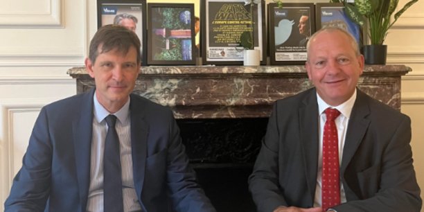 Thierry Martel et François Schmitt, directeur général et président de Groupama, se félicitent de la coconstruction avec l’État de l'assurance des récoltes.