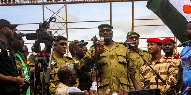 Des militaires ayant participé au coup d'Etat qui a renversé le président Mohamed Bazoum au Niger.
