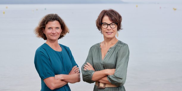 Hélène Bernicot et Anne Le Goff, directrice générale et directrice générale déléguée du Crédit Mutuel Arkéa.