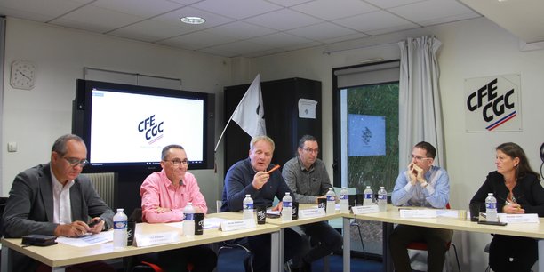 Le premier syndicat de la filière aéronautique CFE-CGC, tous collèges confondus, était à Nantes (Loire-Atlantique), mercredi 18 octobre.