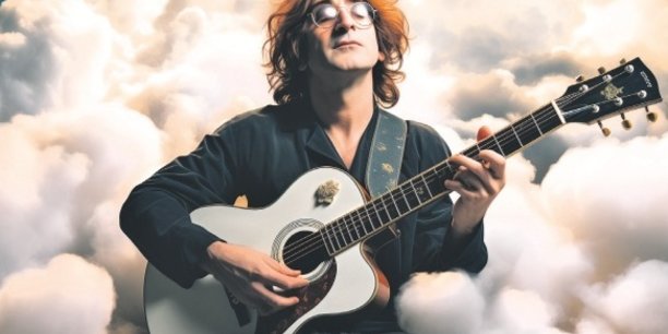 Faux portrait de John Lennon par l'IA MidJourney.