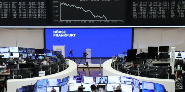 Le graphique de l'indice boursier allemand dax est represente a la bourse de francfort[reuters.com]