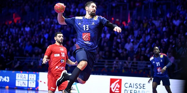 Nikola Karabatic face à la Tunisie jeudi, à Paris.