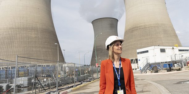 Agnès Pannier-Runacher en visite à la centrale nucléaire du Bugey, le 24 juillet.