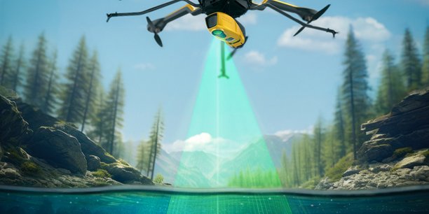 YellowScan lance le YellowScan Navigator, drone LiDAR bathymétrique permettant de cartographier les zones aquatiques.