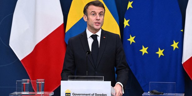 Emmanuel Macron s'exprimait ce mardi lors de sa visite en Suède.