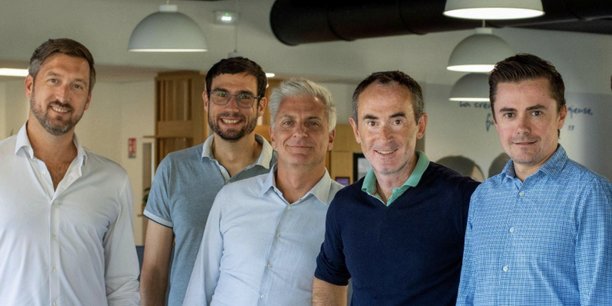 Jean-Bernard Melet, à gauche, CEO d'Eldo, et une partie de ses associés dans la joint-venture Krafteo.