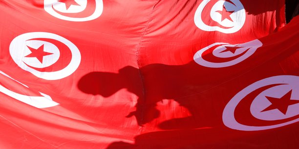 Un assemblage de drapeaux tunisiens[reuters.com]