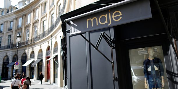 Le logo de la marque de pret-a-porter maje est visible sur la devanture d'une boutique de mode a paris[reuters.com]